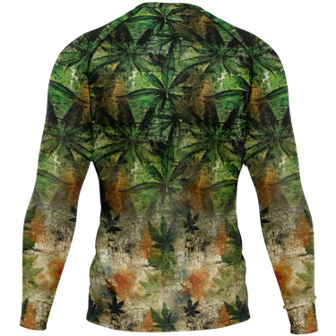 Chokefish™ Long Sleeve Rashguard Cannabis Men's Shirt-009